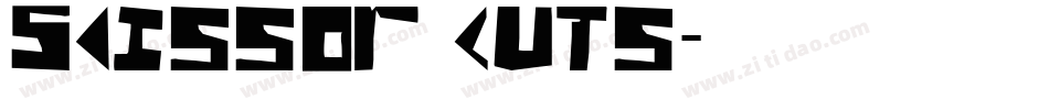 Scissor Cuts字体转换